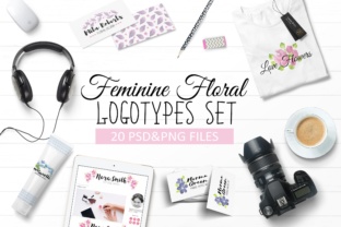 Handpainted Feminine Floral Logos Set: A Unique Choice for Creative Branding