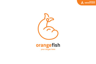 Orange Dolphin Fish Outline Logo: A Unique Symbol for Branding and Creativity