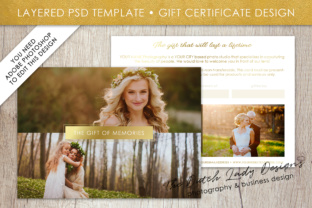 Photography Gift Certificate Template - Photo Gift Card - Layered .PSD Files - Design 32