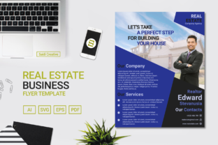 Real Estate Business Flyer Template Design with Indigo